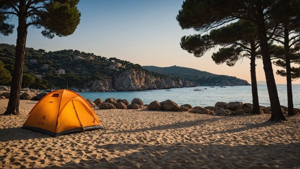 Évadez-vous au camping à la plage sur la costa brava